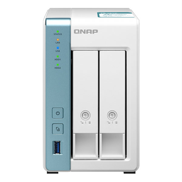 【新品】 QNAP 2ベイ2ドライブ NAS TS-231K ミドル 4TB (2TB x 2ドライブ) [T231KM202E]